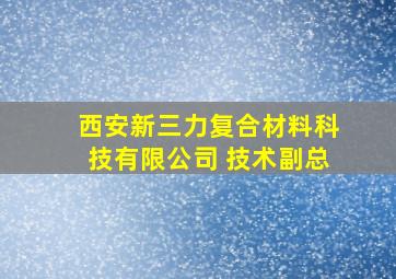 西安新三力复合材料科技有限公司 技术副总